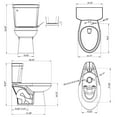 thumbnail image 7 of TOBILI White Elongated Toilet Side Single Flush Longer Version Toilet Slow Close Seat Included, 7 of 7