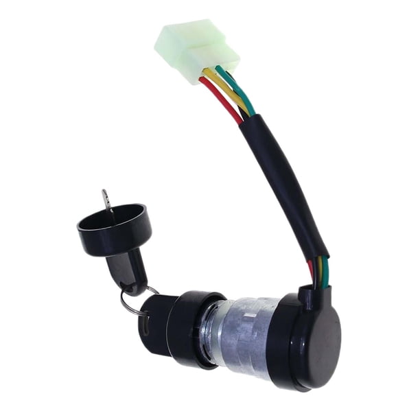 interruptor de llave,150-250cc ATV UTV Bloqueo del interruptor de llave de encendido de 5 cables,Reemplazo de bloqueo de arranque del interruptor de llave de encendido de 5 cables,Conjunto del
