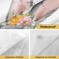 thumbnail image 4 of Easter Rabbit No Hooks Shower Curtain with Snap-in Liner Spring Floral Colored Eggs Branches Butterfly Shower Curtains for Bathroom, Waterproof, Easy Install, Washable 36"x78", 4 of 9