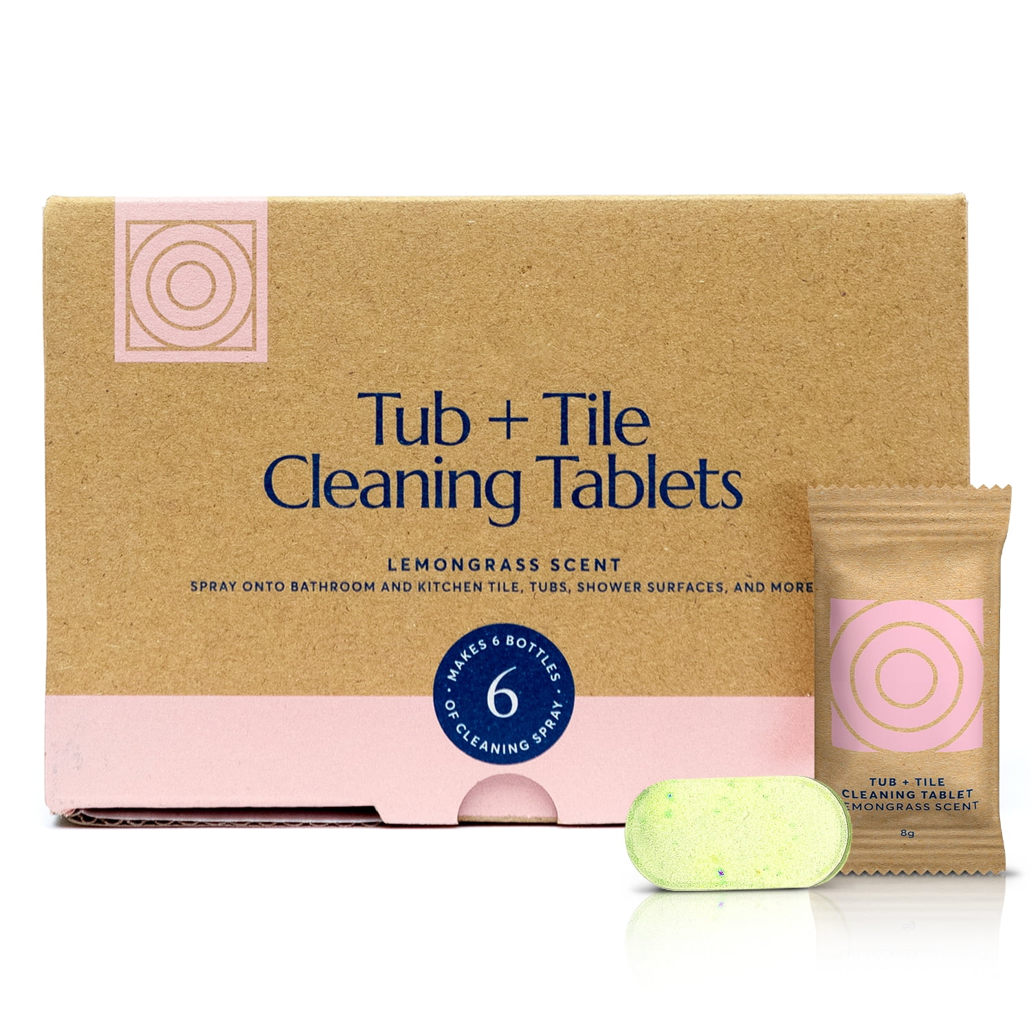 Cleanomic Tub and Tile Cleaning Tablets (6 Pack) Household Cleaner Tablets for Bathroom and