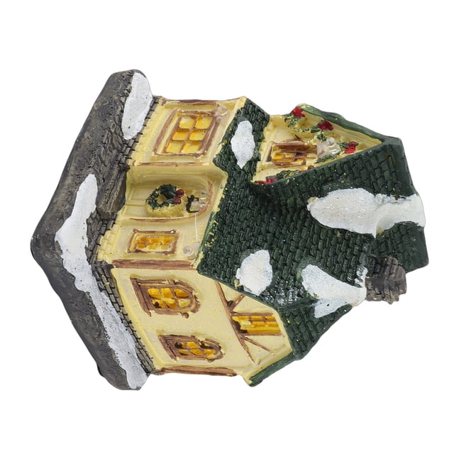 Casas De Pueblo Navideñas Iluminadas Por LED, Casa De Nieve De Resina Con Textura 3D Para Decoración Del Hogar, Diseño Exquisito Y Pintadas A Mano, Regalos Con Pilas Para