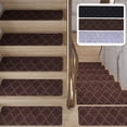 thumbnail image 1 of harmtty Stair Mat Self-adhesive Washable Non-slip Leaf Embossed Stair Step Floor Mat for Home,C Coffee, 1 of 8