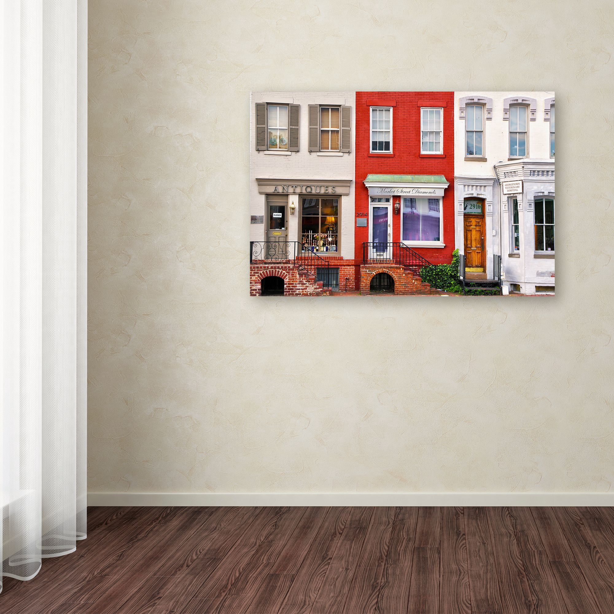 Trademark Fine Art "Georgetown Shops DC" Canvas Art by CATeyes