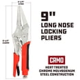 thumbnail image 2 of Powerbuilt 9 Inch Long Nose Locking Pliers - 646541, 2 of 7