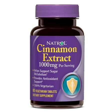 Natrol Cinnamon Extract 1000mg Tablets, 80 Ct (Best Type Of Cinnamon For Health)