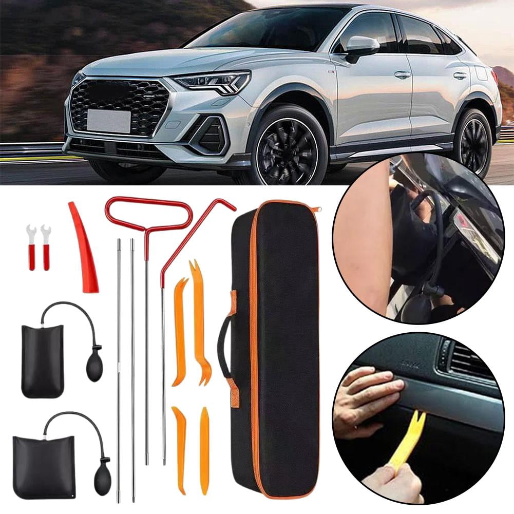 Car Door Trim Removal Tool Kit, Auto Interior Panel Pry Tools with Air Wedge for Window Door Alignment & Vehicle Repair
