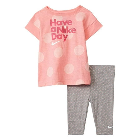 Nike Infant/Toddler Two-Piece Dress & Leggings Set, Dark Gray Heather, Size 24 Months