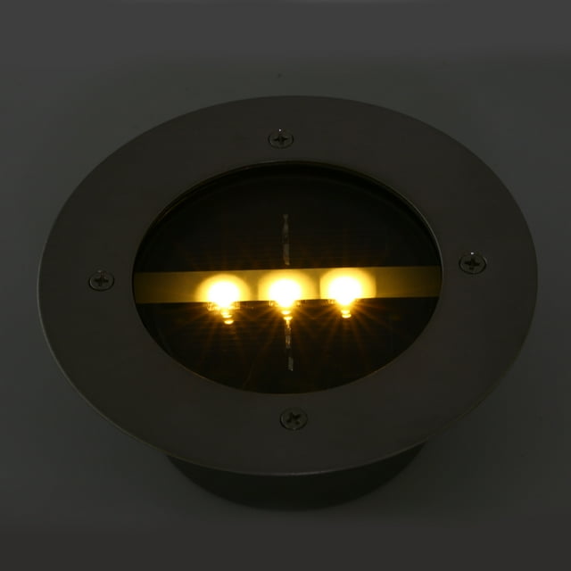 Lámpara De Luz Enterrada Subterránea LED Con Energía Solar Para Luz De Cubierta De Carretera De Camino De Jardín