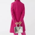 thumbnail image 6 of yuCgh Women's Elegant Single-breasted Long-sleeved Lapel Winter Coat with Pea Coat Design for Cold Season Warm and Chic Outerwear,Hot Pink L, 6 of 6