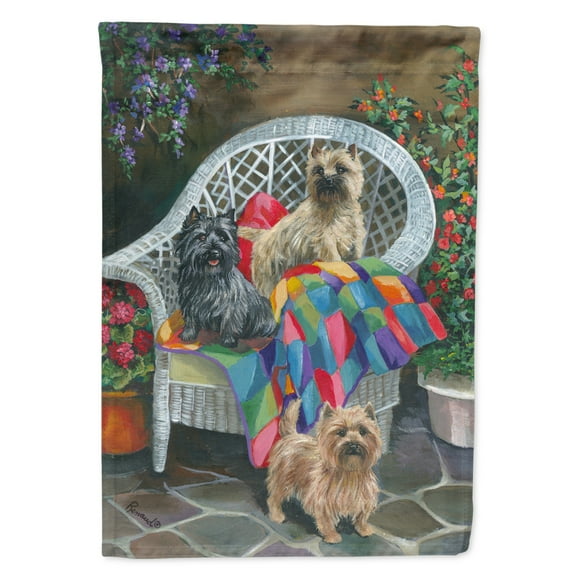 Carolines Treasures PPP3059GF Cairn Terrier Trio Flag Garden Size  Small multicolor