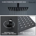 thumbnail image 4 of Boyel Living 10 in Wall Mount Shower System Rainfall Shower Head with Waterfall Tub Spout and Handheld Shower Head,3-Function Bathroom Square Shower Head Tub Faucet Shower Set in Matte Black, 4 of 10