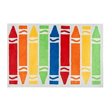 Crayola Jumbo Crayon Kids Area Rug