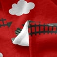 thumbnail image 4 of Erosebridal Cartoon Train Flannel Blanket, Railway Sherpa Throw, Steam Engine Decor, 4 of 7
