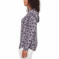 thumbnail image 2 of S.C. & CO. Women's Long Sleeve Supreme Comfort Lightweight Hoodie Top (Large, Navy Floral), 2 of 5