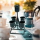 thumbnail image 3 of Portavelas de arte del hierro, soporte de candelabr velas cónicas, candelabro de decorativo modern Negro Sunnimix Portavelas de pilar, 3 of 8