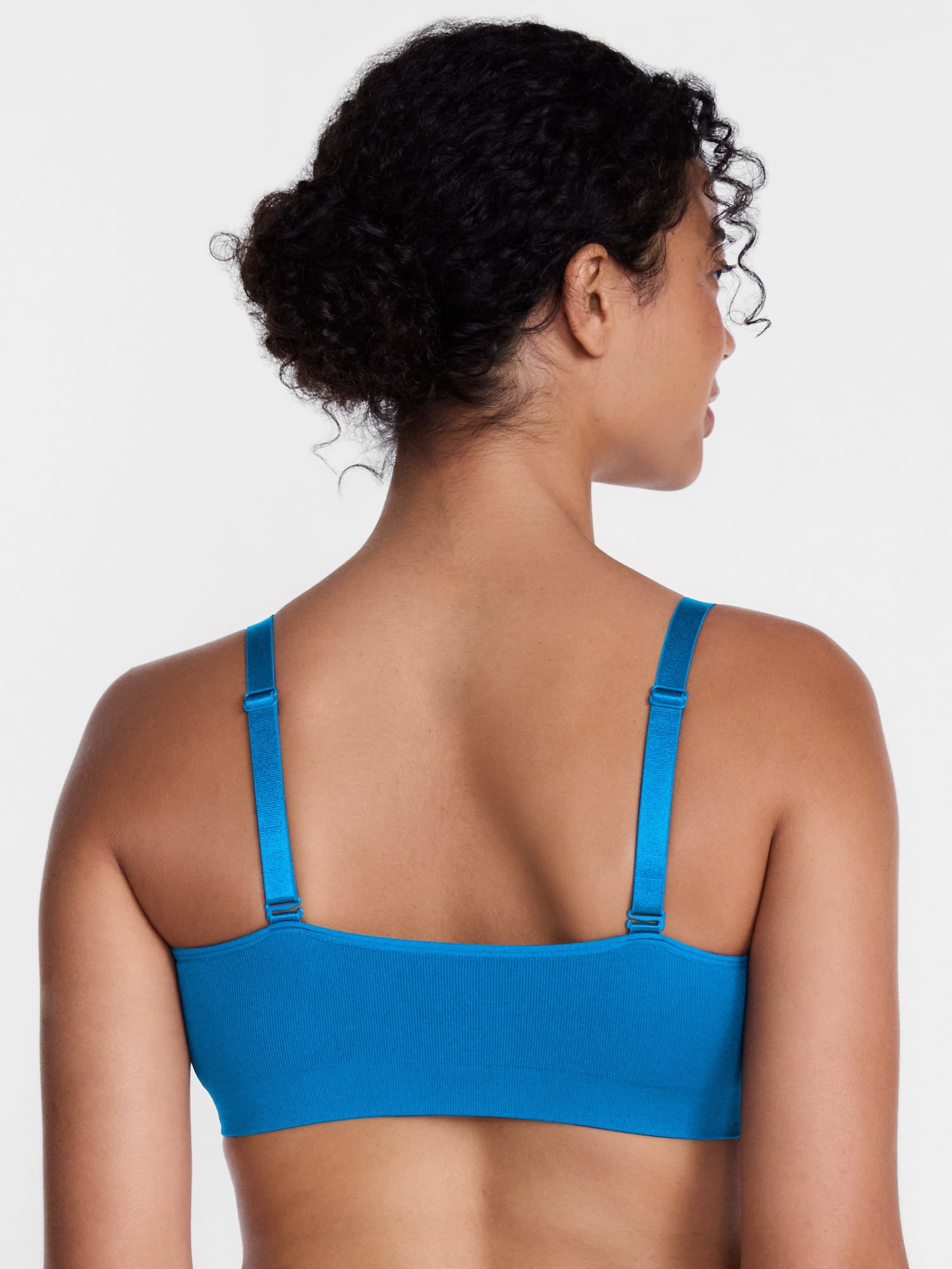 Joyspun Women's Seamless Plunge Pullover Bralette, Removable Padding, Sizes S-XXXL