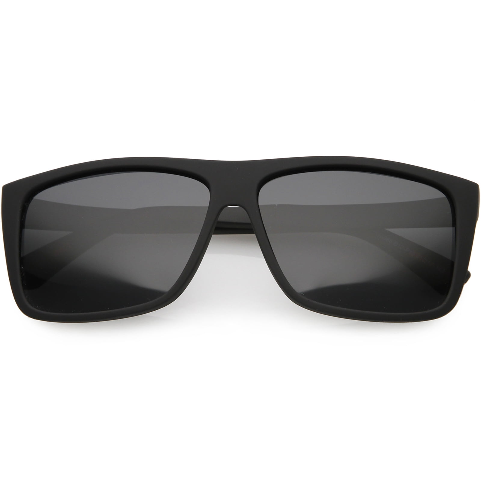 Men's Action Sport Large Flat Top Rectangle Sunglasses Polarized Lens ...