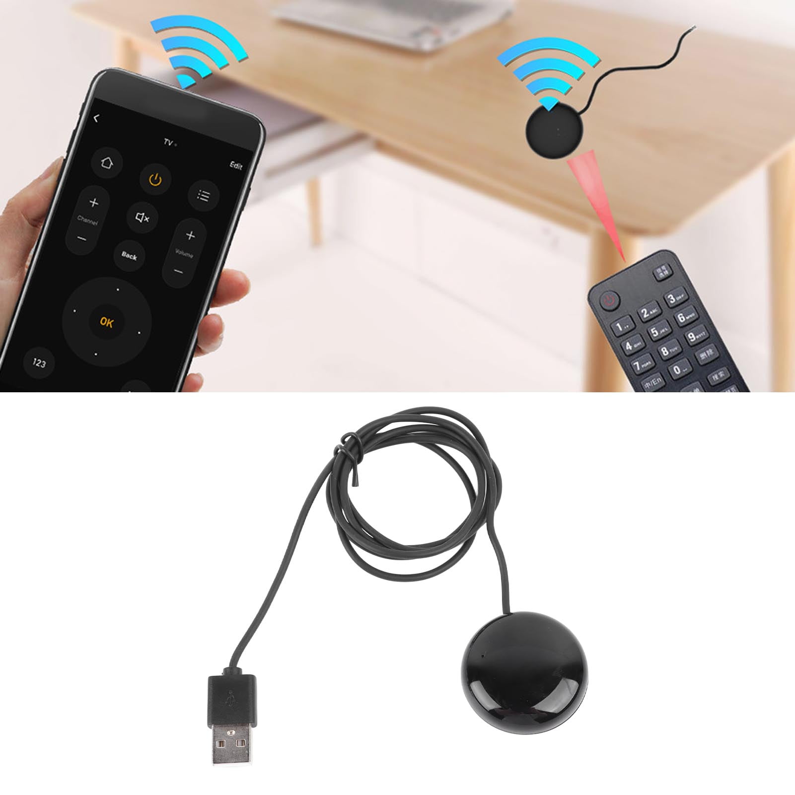 IR Universal Remote Control, Wide Compatibility Voice Control Fast DIY