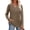 Brown, variant on Sweaters For Women Long Sleeve Shirts V Neck Tops With Buttons Fall Fashion Outfits Winter Clothing