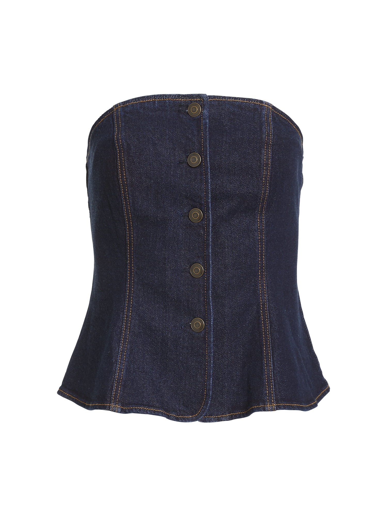 Sofia Vergara Women's Buttoned Tube Top, Sizes XS-4X