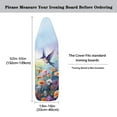 thumbnail image 5 of Kuiaobaty Elastic Ironing Board Cover with Hook & Loop Fasteners, Polyester Spandex Non-Slip Breathable Iron Board Cover, 55" x 16", Hummingbird Daisy Blue, 5 of 5
