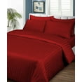 thumbnail image 2 of Super Soft & Luxury Duvet Cover Set 3 Piece -600 Thread Count, 1 Duvet Cover with Zipper Closure & 2 Pillow Cover, 100% Egyptian Cotton Comforter Cover-Burgundy Stripe, Twin Size, 2 of 5