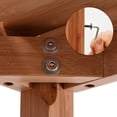thumbnail image 5 of Bamboo Shower Bench with Storage Shelf, 17" Spa Stool for Inside Shower, Non-Slip Bathroom Seat, Foot Rest for Shaving, Indoor and Outdoor Use, 5 of 6