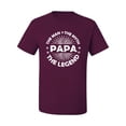 thumbnail image 2 of Wild Bobby, Papa Man Myth Legend Funny Dad Uncle Papa Granpa Dad Gift, Father's Day, Men Graphic Tee, Maroon, 5X-Large, 2 of 4