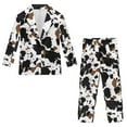 thumbnail image 4 of Xoenoiee Cow Paint Splatter Print 2Pcs Suit Set for Boys Kids Suit Jacket Trousers with Elastic Waistband Formal Wedding Party Wear Blazer Set, 7-8 Years, 4 of 7