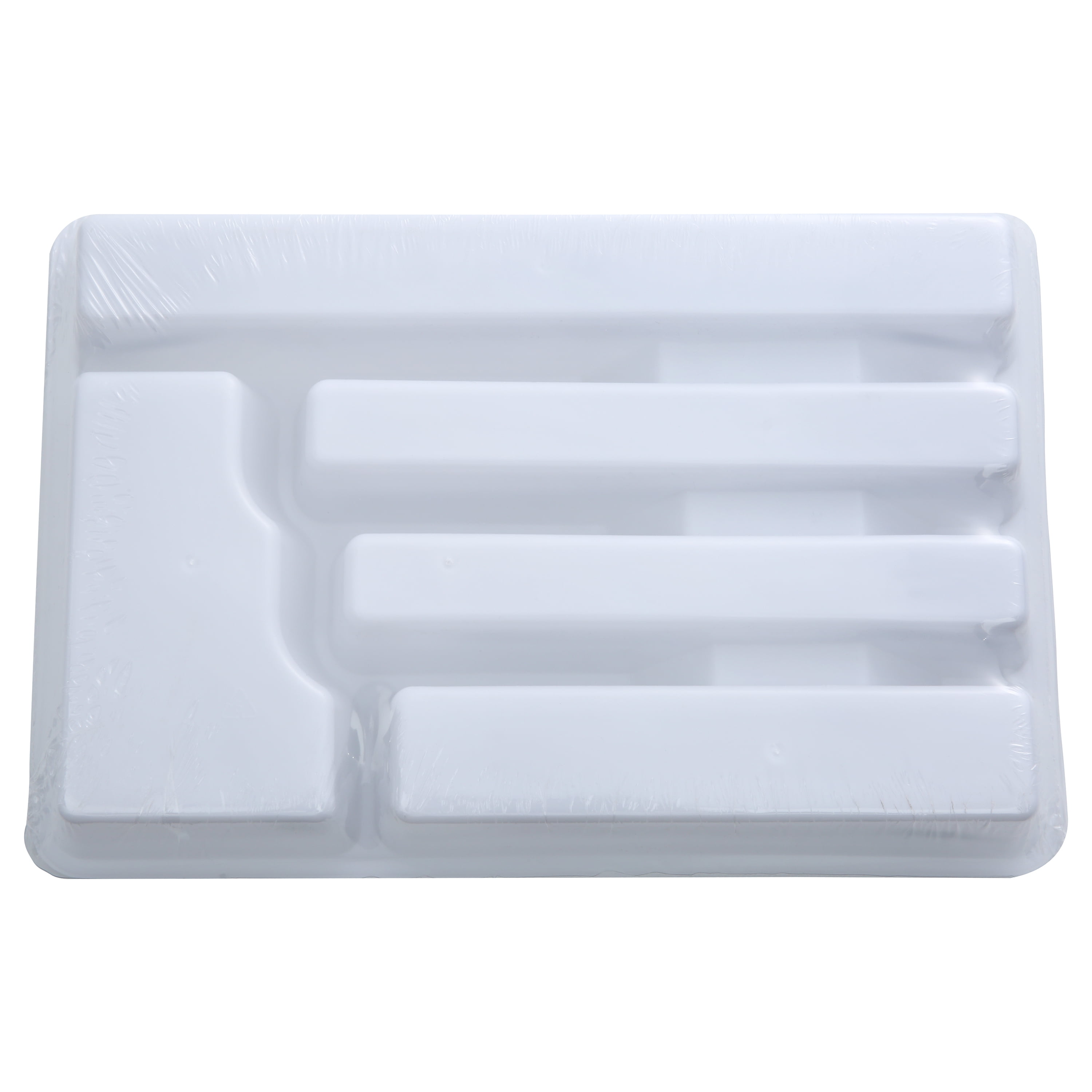 Mainstays 49 Piece Elena Adult Stainless Steel Flatware Set and Organizer Tray, Silver, Service for 8