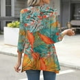 thumbnail image 4 of 3/4 Sleeve Tunic Tops for Women Loose Fit Dressy Casual Blouse Flowy Shirts to Wear with Leggings S-3XL, 4 of 6