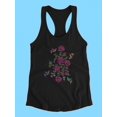 thumbnail image 3 of Flowers In Embroidery Style Racerback Tank Women -SPIdeals Designs, Female Medium, 3 of 4