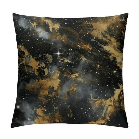 PHYHOO Black & Gold Marble Throw Pillow Covers - Luxurious Abstract Ink Fluid Art Cushion Cover, Decorative Modern Decor for Home Sofa Living Room White