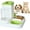 【Green】, variant on 2 in 1 Automatic Cat Feeder & Water Dispenser,Gravity Pet Feeder Stainless Steel Food Water Bowl All-in-One Large Capacity Self Feeding for Cats Dogs Small Medium Pets(Green)