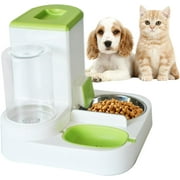 All-in-One Gravity Pet Feeder with Stainless Steel Cat Food Bowl Travel Auto Supply Feeder and Water Dispenser for Small Medium Cats Dogs