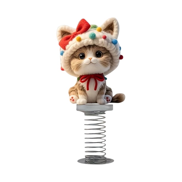 Escritorios de Oficina Del Hogar Tímido Gato Pequeño Bobo Cabeza Linda Gato Bobo Cabeza 2D Acrílico Plano Balanceando Gato Decoración Linda Piezas de Coche Tablero de Control Del Coche Escritorio de O