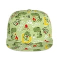 thumbnail image 2 of Fotbe Cute Dinosaurs Cartoon Flat Bill Visor Cap Classic Snapback Hat Polyester Foam Trucker Hat Trucker Cap Adjustable Baseball Cap, 2 of 9