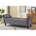 thumbnail image 3 of Spaco Blue Storage Ottoman, Footrest, Toy Box, 49Lx22Wx10.82H, Velvet, 3 of 10
