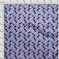 thumbnail image 3 of oneOone Silk Tabby Fabric Textured Moroccan Geometric Printed Fabric 1 Yard 42 Inch Wide, 3 of 4