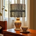 thumbnail image 6 of Linen Drum Lampshades Rustic Vintage Wood Metal Texture Retro Garage Aged Wooden Planks 13"x13"x10" Light Shade for Table Lamps Floor Lamp Shades Lampshade Replacement Assembly Required, 6 of 8