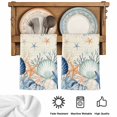 thumbnail image 5 of Navy Blue Coastal Kitchen Towels Set of 4, Shell Starfish Coral Nautical Beige Ocean Absorbent Dish Towels for Kitchen, Microfiber Hand Towel, Quick Drying Tea Towel for Cleaning Dishcloths, 5 of 7