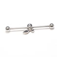 thumbnail image 3 of Industrial Barbell 14G with Pink Breast Cancer Awareness Ribbon, 3 of 5