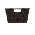 thumbnail image 5 of Simplify 3 Pack Multi Sized Set Rattan Storage Basket Tote in Chocolate Brown, 5 of 8
