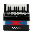 thumbnail image 2 of Fosa Kids Accordion Toy, 17 Keys 8 Bass Keyboard Mini Accordion Celluloid Coating Training Musical Reed Instrument Musical Instrument For Kids, Toddlers, Beginners, 2 of 8