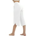 thumbnail image 5 of Womens Cropped Pants Casual Wide Leg Yoga Capri Pant with Pockets Loose Stretch Training Tight Pants Summer Sport Athletic Trousers, 5 of 7