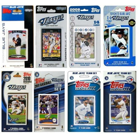 Toronto Blue Jays License Plate - CandICollectables JAYS813TS MLB Toronto Blue Jays 8 Different Licensed Trading Card Team Sets
