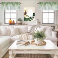 thumbnail image 4 of Green Palm Leaves Kitchen Curtain Valances for Windows Farmhouse Short Curtains, Summer Botanical Tropical Rod Pocket Valance Curtain for Bedroom Cafe Living Room, 4 of 8
