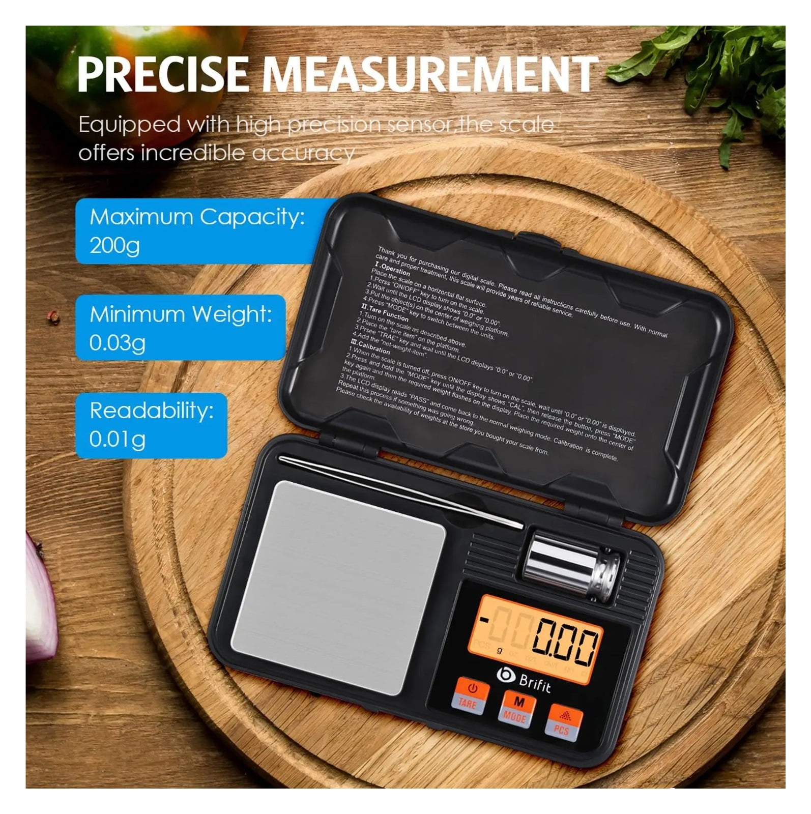 200g 0.01g Jewelry Mini Scales Stainless Steel Electronic Scale Digital Pocket Scale Gold Gram Balance Weight Scale Portable - High Precision