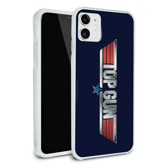 Top Gun Rendered Logo Protective Slim Fit Hybrid Rubber Bumper Case Fits Apple iPhone 8, 8 Plus, X, 11, 11 Pro,11 Pro Max