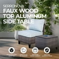 thumbnail image 2 of Four Seasons Courtyard Serronova Faux Wood Top Aluminum Table, Light Gray, 2 of 7